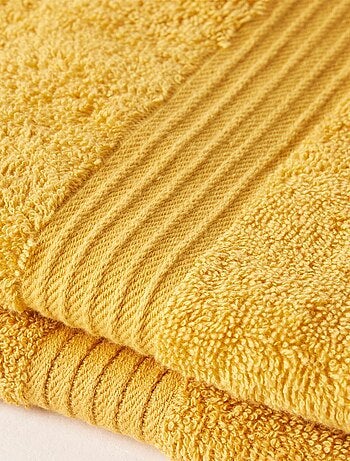 Lot de 2 serviettes de toilette coton uni ESSENTIAL