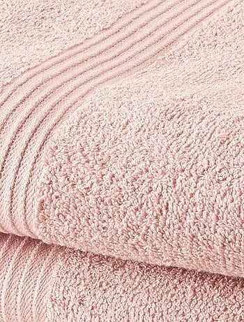 Lot de 2 serviettes de toilette coton uni ESSENTIAL
