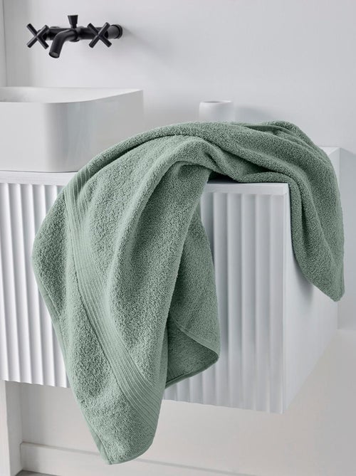 Lot de 2 serviettes de toilette coton uni ESSENTIAL - Kiabi
