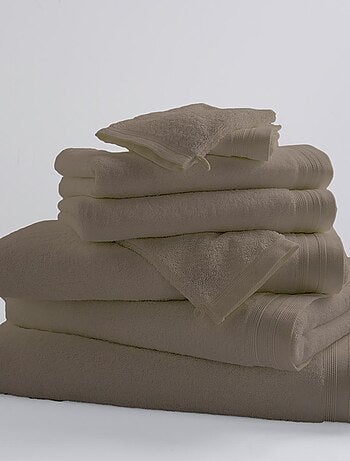 Lot de 2 Serviettes De Toilette Unies et Colorées