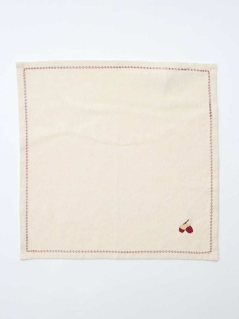Lot de 2 serviettes en coton Beige - Kiabi