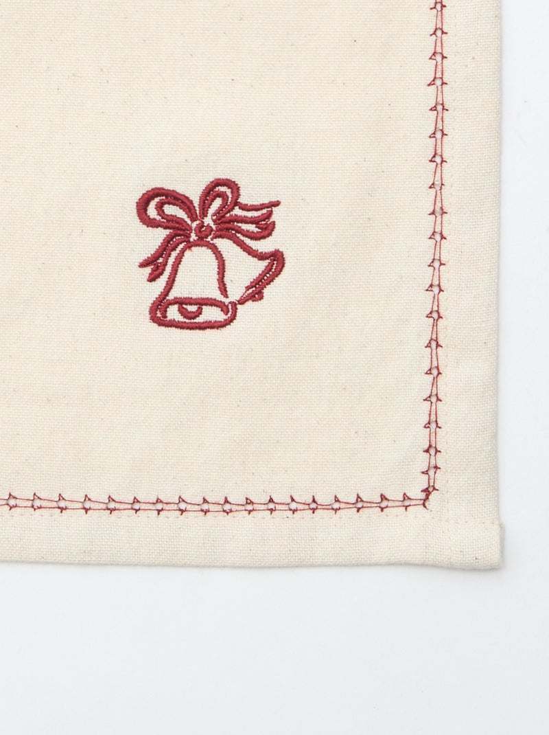 Lot de 2 serviettes en coton Beige - Kiabi