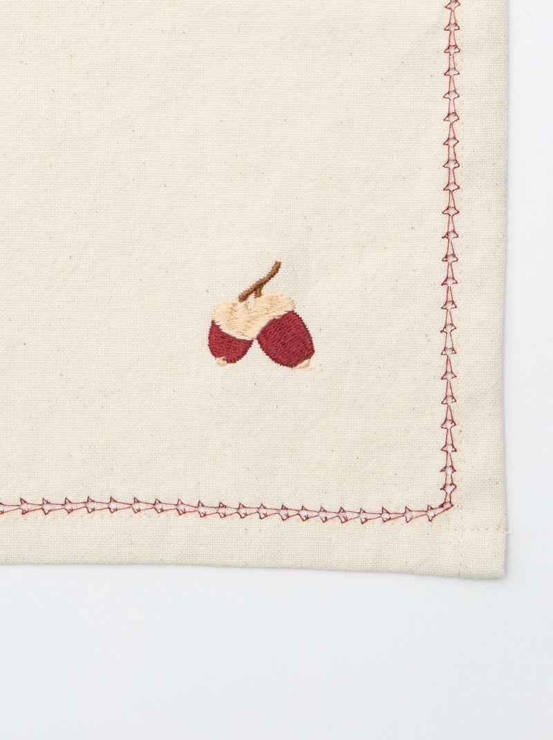 Lot de 2 serviettes en coton Beige - Kiabi