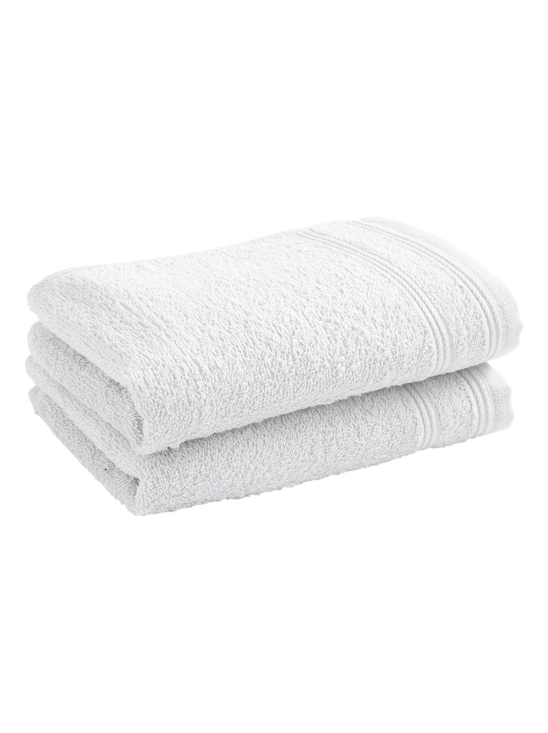 Lot de 2 serviettes invité "Spa" 30 x 50 cm / 400 gr/m² - "Spa" Neige - Lot de 2 Serviettes invité 3 Blanc - Kiabi