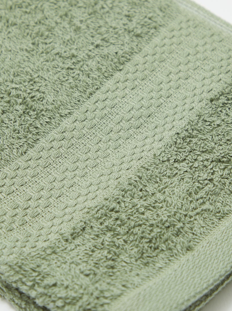 Lot de 2 serviettes invitées (30x50cm) - Kiabi Home Vert - Kiabi