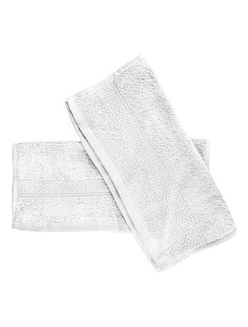 Lot de 2 serviettes invités en coton 500 gr/m2 30x40 cm LAGUNE, par Soleil d'ocre