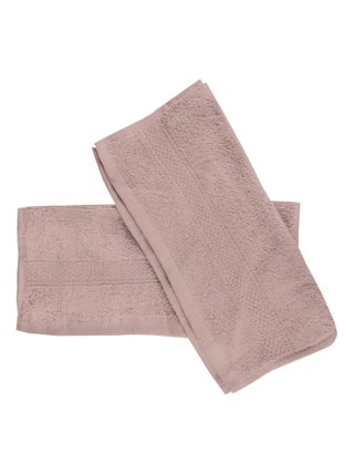 Lot de 2 serviettes invités en coton 500 gr/m2 30x40 cm LAGUNE, par Soleil d'ocre
