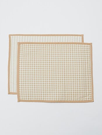 Lot de 2 sets de table 32 x 40 cm double imprimé - Kiabi Home