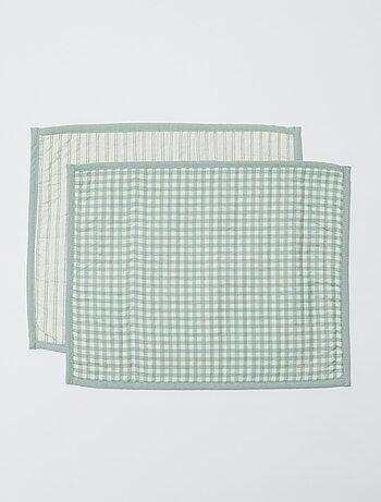 Lot de 2 sets de table 32 x 40 cm double imprimé - Kiabi Home