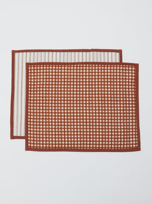 Lot de 2 sets de table 32 x 40 cm double imprimé - Kiabi Home - Kiabi