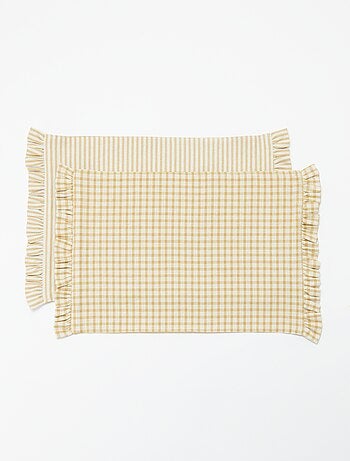 Lot de 2 sets de table (32x45 cm) à volants