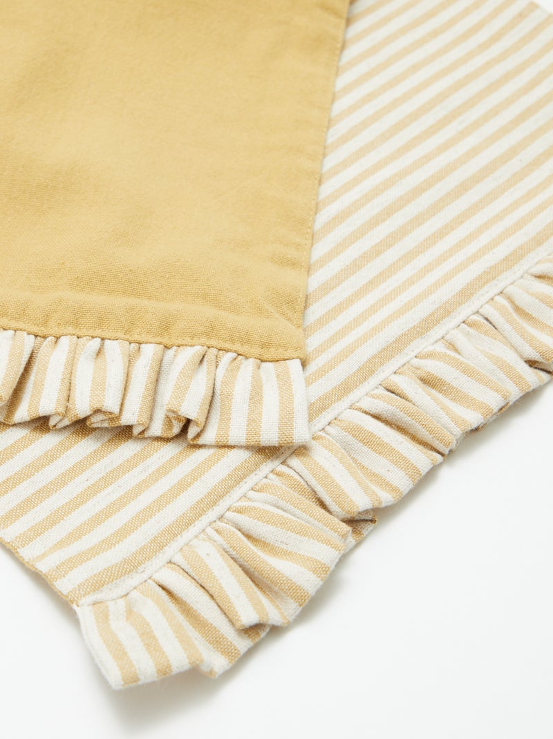 Lot de 2 sets de table (32x45 cm) à volants JAUNE - Kiabi