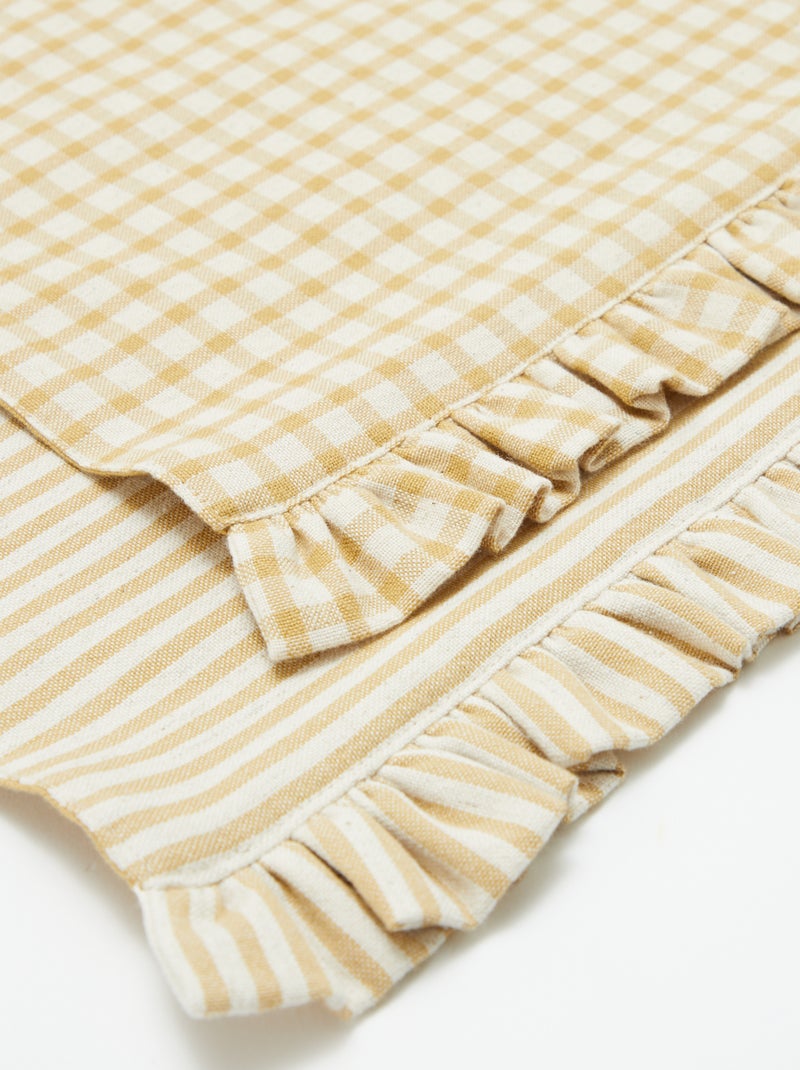 Lot de 2 sets de table (32x45 cm) à volants JAUNE - Kiabi