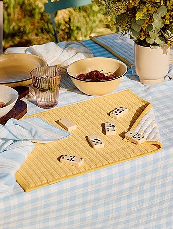 Lot de 2 sets de table à carreaux