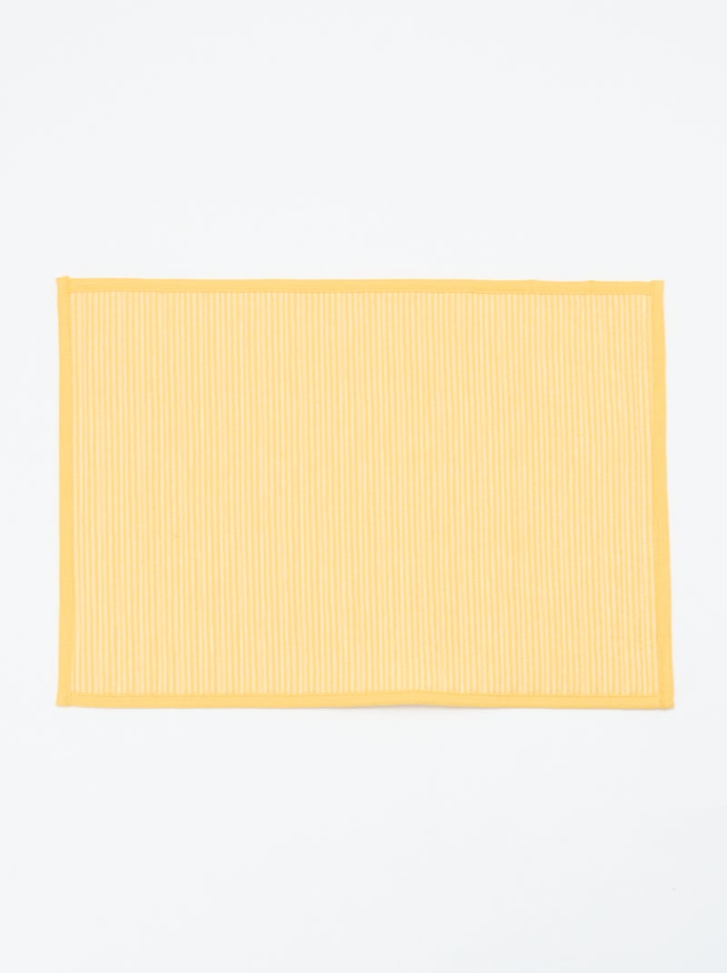 Lot de 2 sets de table à carreaux Jaune - Kiabi