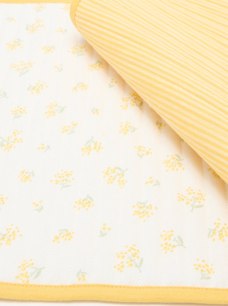 Lot de 2 sets de table à carreaux Jaune - Kiabi