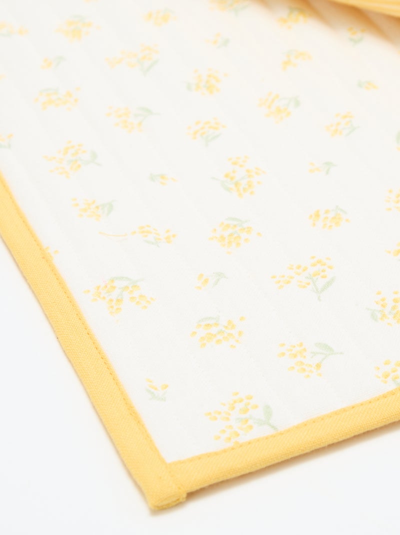 Lot de 2 sets de table à carreaux Jaune - Kiabi