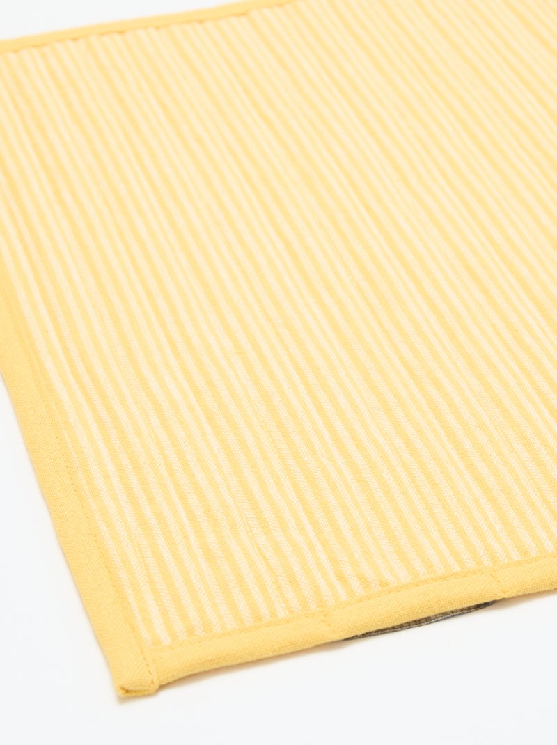Lot de 2 sets de table à carreaux Jaune - Kiabi