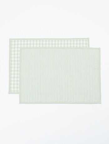 Lot de 2 sets de table à carreaux