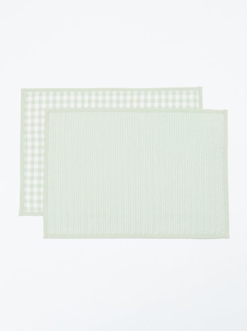Lot de 2 sets de table à carreaux - Kiabi Lot de 2 sets de table à carreaux - Kiabi