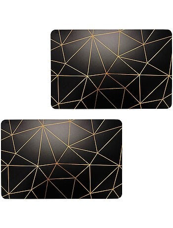 Lot de 2 sets de table avec encre métallique COPPER