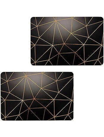 Lot de 2 sets de table avec encre métallique COPPER