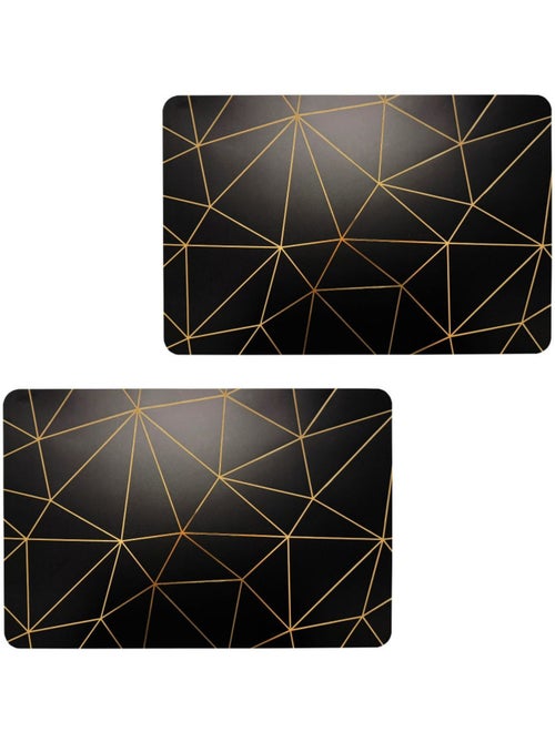 Lot de 2 sets de table avec encre métallique COPPER - Kiabi Lot de 2 sets de table avec encre métallique COPPER - Kiabi