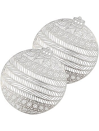 Lot de 2 sets de table boule de Noël