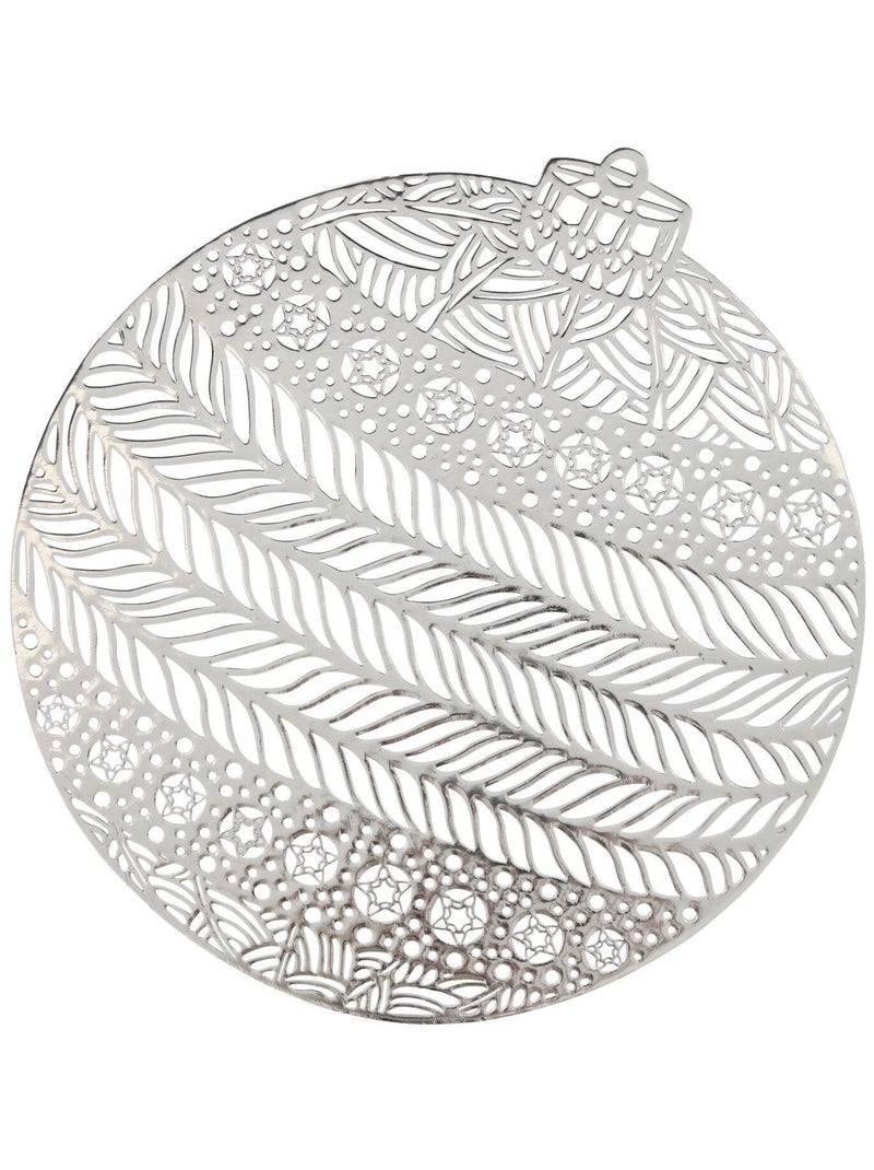 Lot de 2 sets de table boule de Noël Argent - Kiabi