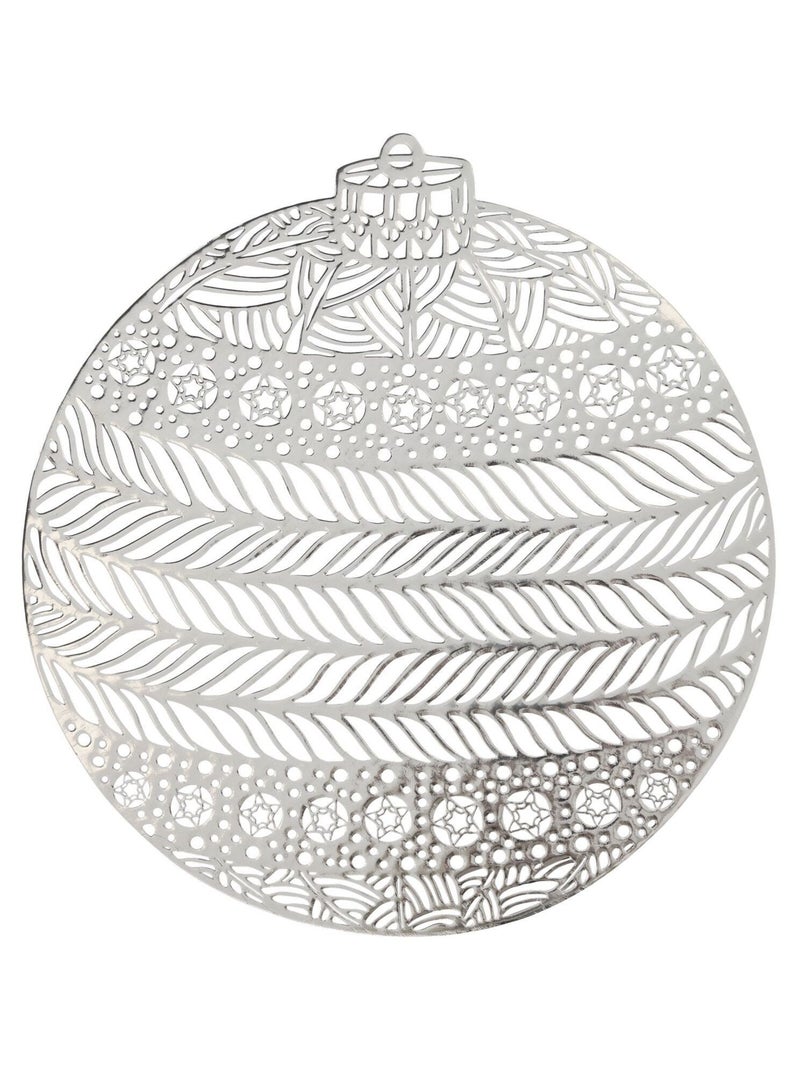 Lot de 2 sets de table boule de Noël Argent - Kiabi