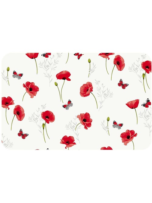 Lot de 2 sets de table COQUELICOTS - 44 x 30 cm - Rouge - Kiabi Lot de 2 sets de table COQUELICOTS - 44 x 30 cm - Rouge - Kiabi