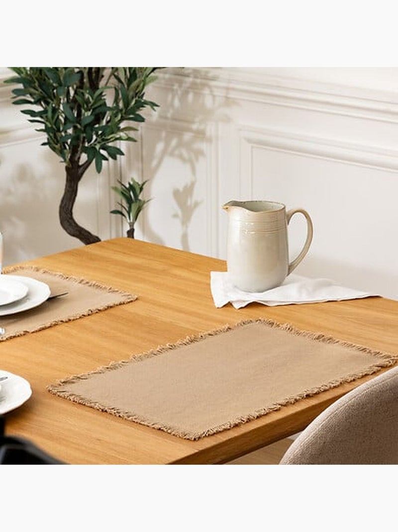 Lot de 2 sets de table en coton MAHA Beige - Kiabi