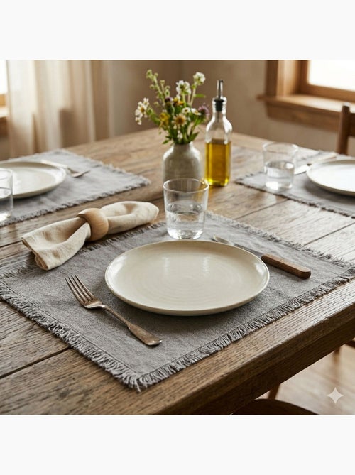 Lot de 2 sets de table en coton MAHA - Kiabi
