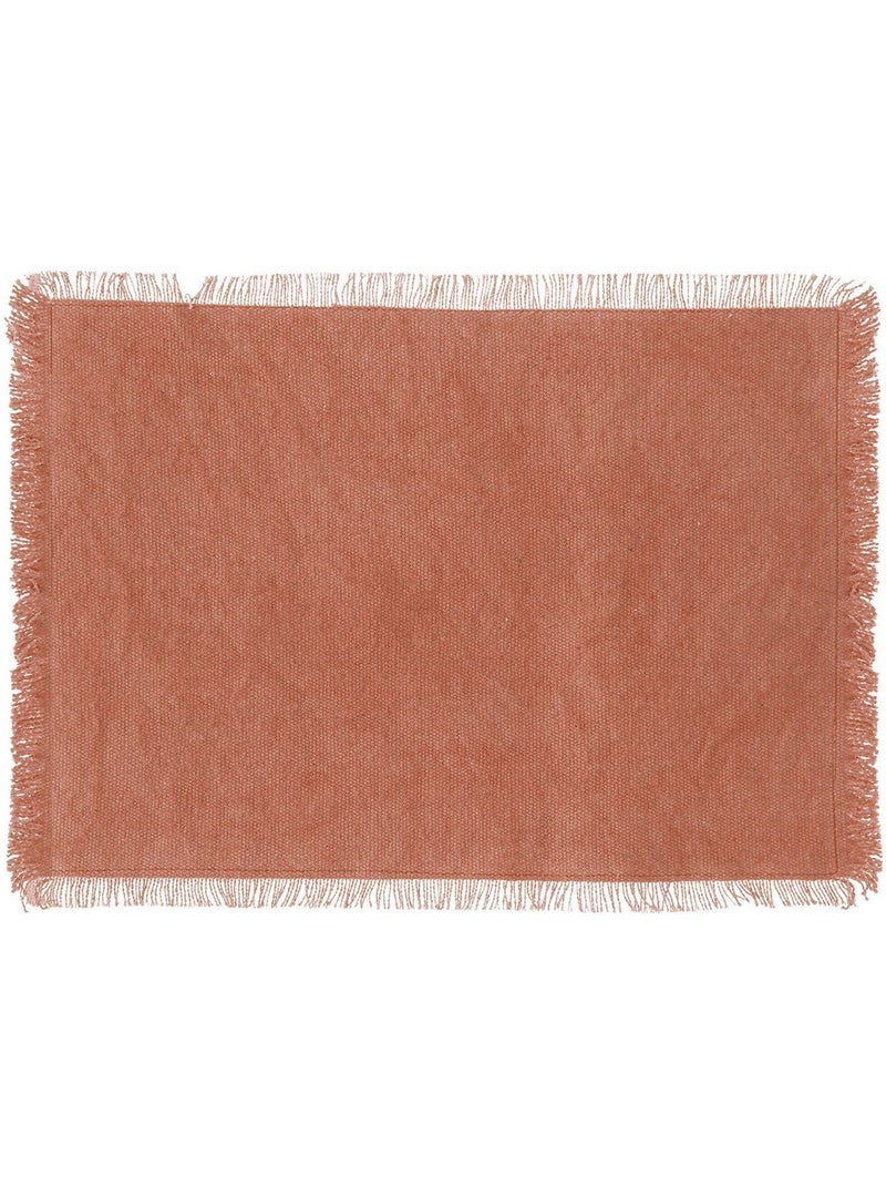 Lot de 2 sets de table en coton MAHA Rouge - Kiabi