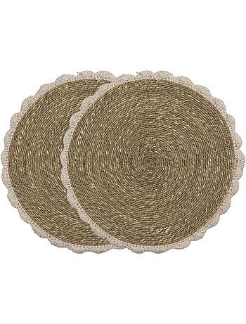 Lot de 2 sets de table en fibres naturelles 35cm