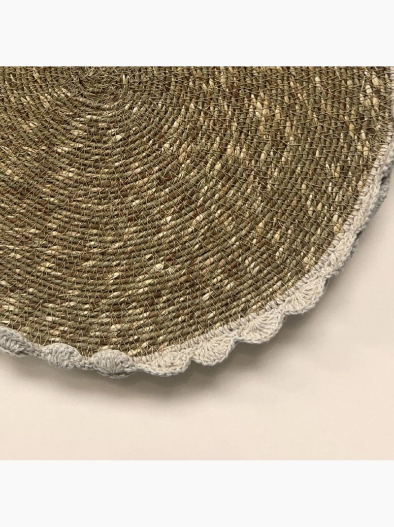 Lot de 2 sets de table en fibres naturelles 35cm Beige - Kiabi