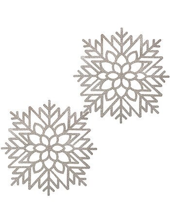 Lot de 2 sets de table en flocon pailleté