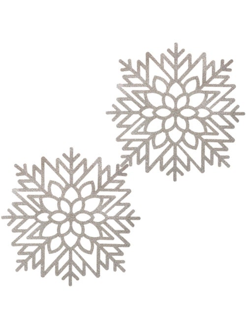 Lot de 2 sets de table en flocon pailleté - Kiabi Lot de 2 sets de table en flocon pailleté - Kiabi