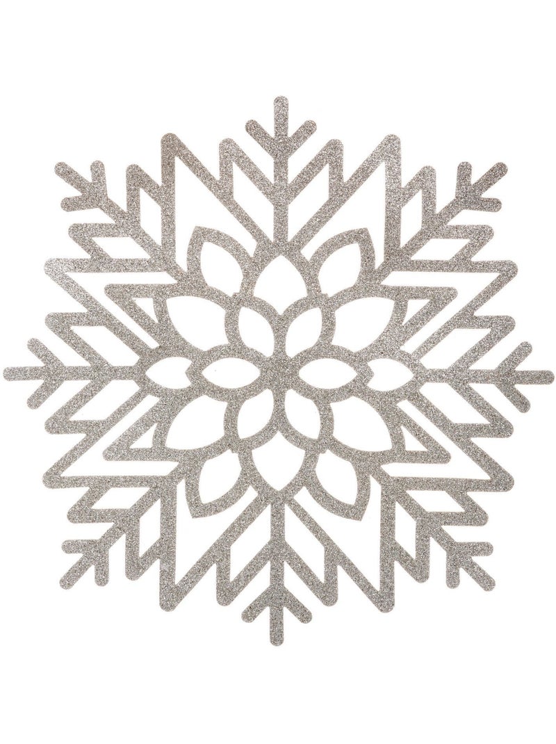 Lot de 2 sets de table en flocon pailleté Argent - Kiabi