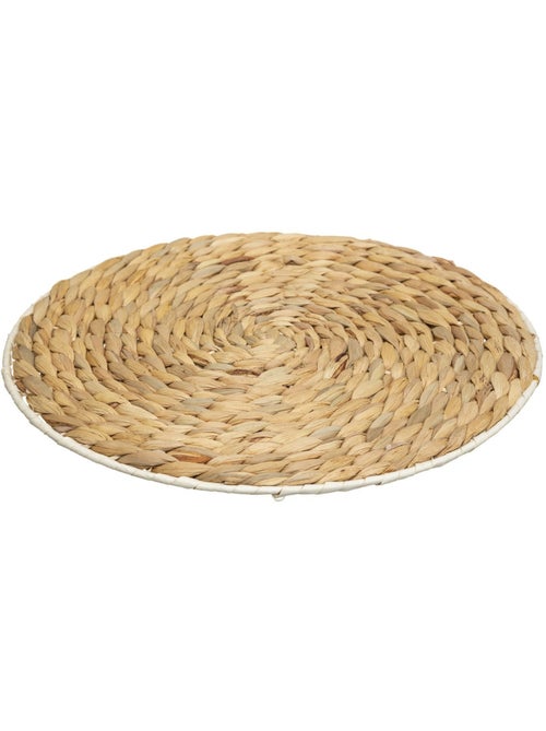 Lot de 2 sets de table en jacinthe d'eau MOOD - Diam. 35 cm - Beige - Kiabi
