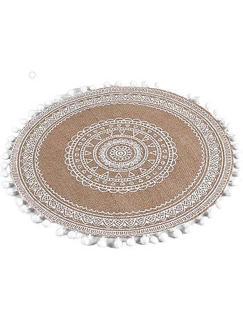 Lot de 2 sets de table en jute avec pompons AZUSA