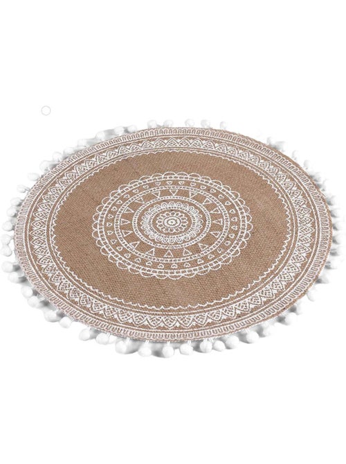Lot de 2 sets de table en jute avec pompons AZUSA - Kiabi Lot de 2 sets de table en jute avec pompons AZUSA - Kiabi