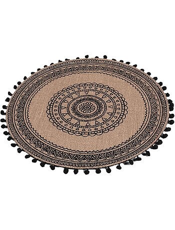 Lot de 2 sets de table en jute avec pompons AZUSA
