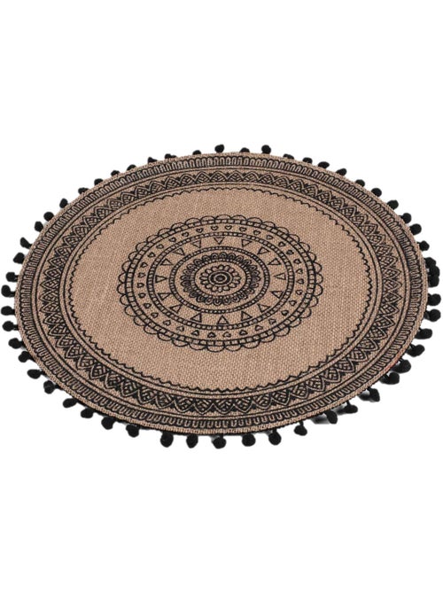 Lot de 2 sets de table en jute avec pompons AZUSA - Kiabi Lot de 2 sets de table en jute avec pompons AZUSA - Kiabi