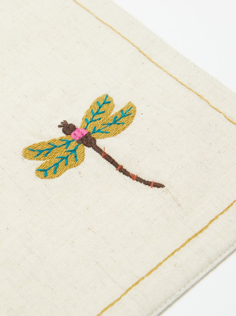 Lot de 2 sets de table en lin mélangé - Kiabi Home Beige - Kiabi