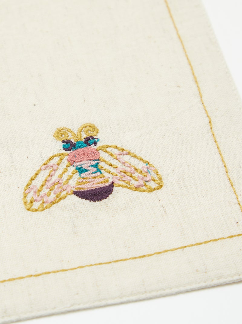 Lot de 2 sets de table en lin mélangé - Kiabi Home Beige - Kiabi