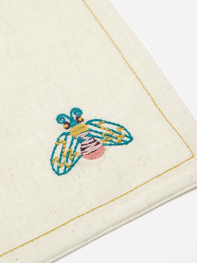 Lot de 2 sets de table en lin mélangé - Kiabi Home Beige - Kiabi