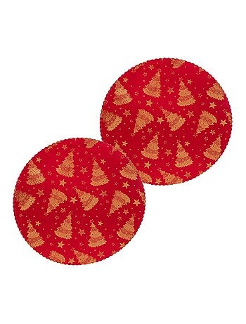 Lot de 2 sets de table en velours SAPIN