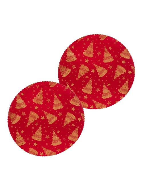 Lot de 2 sets de table en velours SAPIN - Kiabi