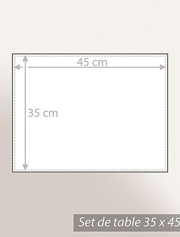Lot de 2 sets de table enduit AMANDIER